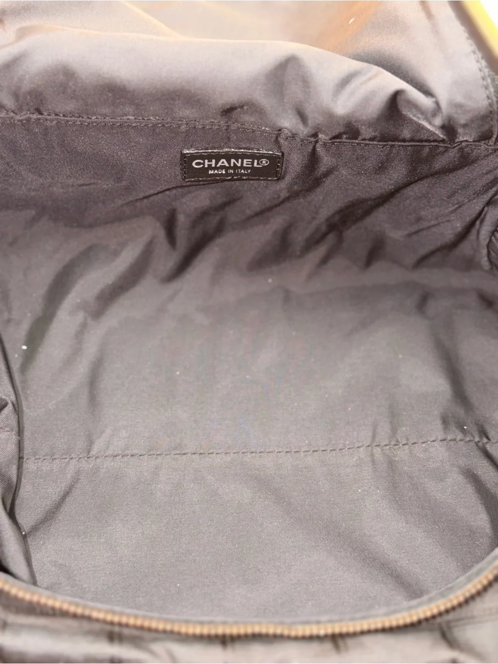 Authentic Chanel Vintage Black New Travel Line CC Jacquard Shoulder Bag 6-Series